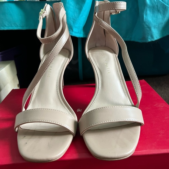Kelly & Katie Nude Strappy Heels - Picture 2 of 6